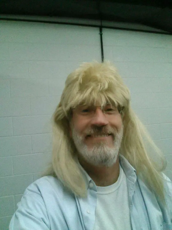 Doug having fun at the office.