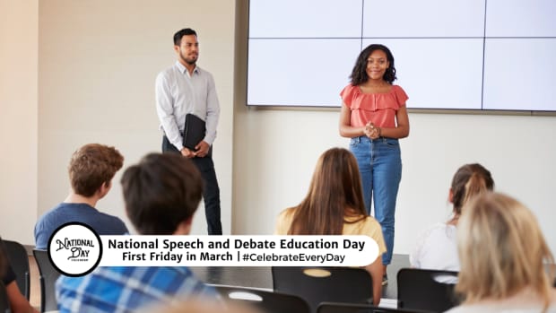 NATIONAL SPEECH AND DEBATE EDUCATION DAY  First Friday in March