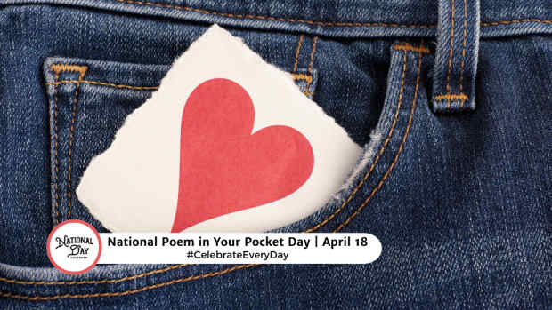 NATIONAL POEM IN YOUR POCKET DAY  April 18
