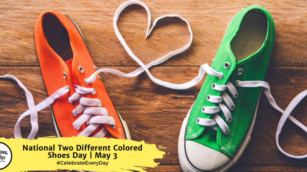 Two different shop colored shoes day