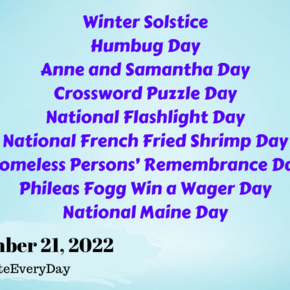 Is December 21 a special day?