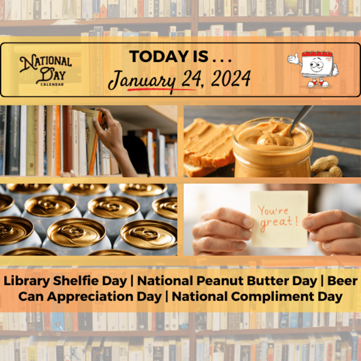 JANUARY 24 2024 NATIONAL PEANUT BUTTER DAY NATIONAL