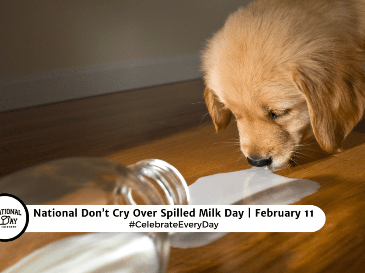 NATIONAL DONT CRY OVER SPILLED MILK DAY - February 11 - National Day  Calendar