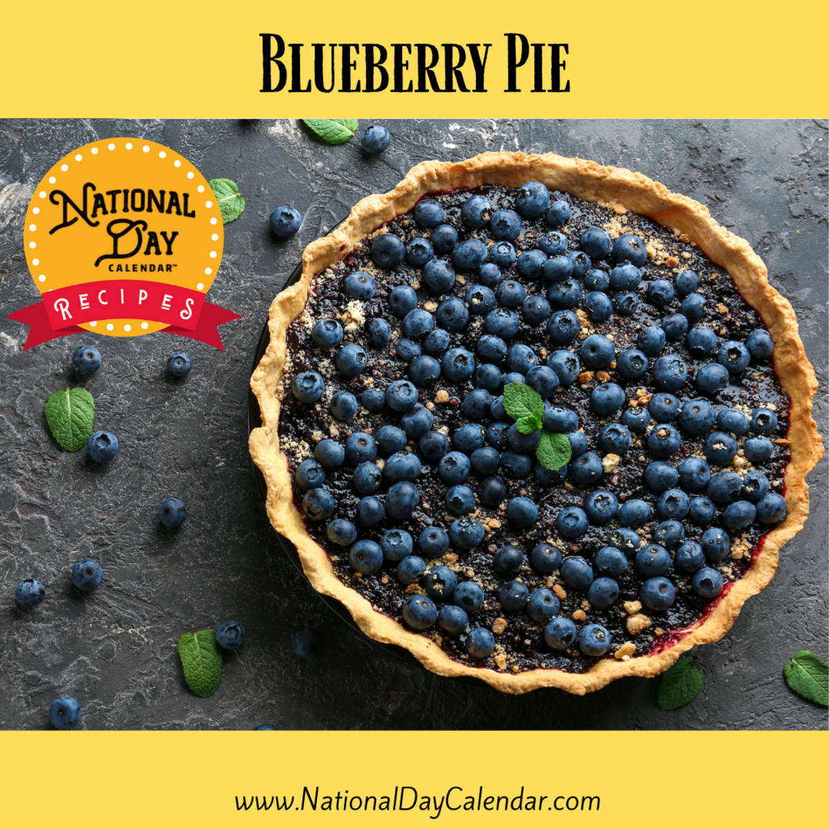 BLUEBERRY PIE National Day Calendar