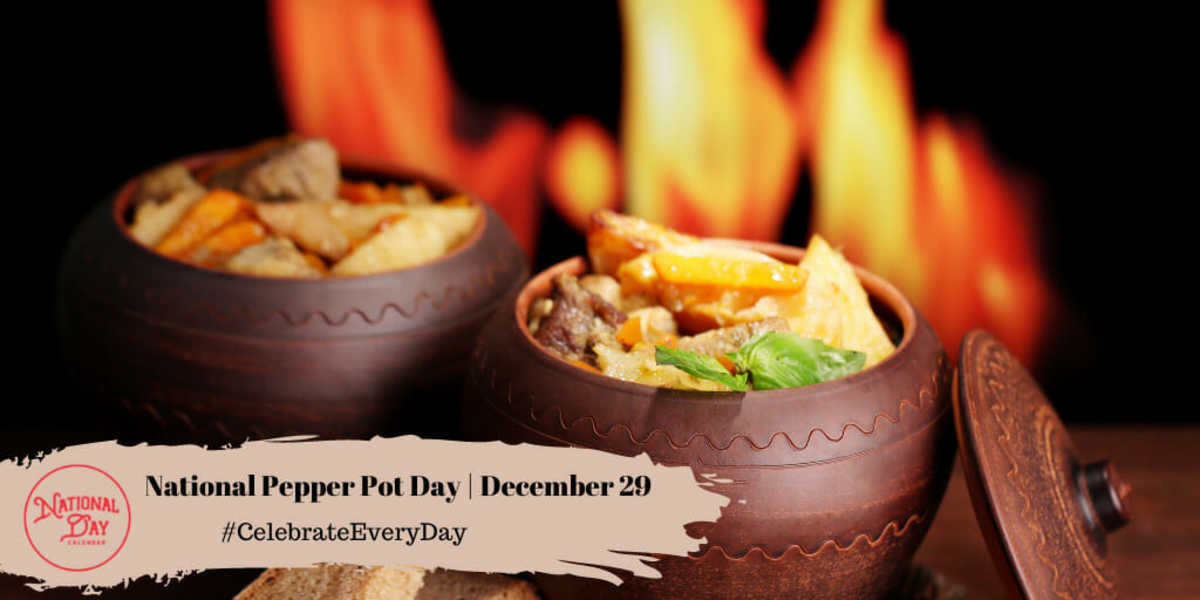 DECEMBER 29, 2022 TICK TOCK DAY NATIONAL PEPPER POT DAY National