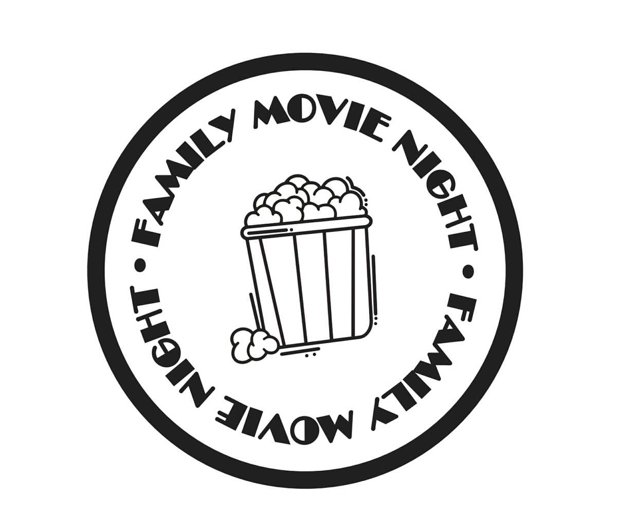 Movie Night Clip Art Black And White