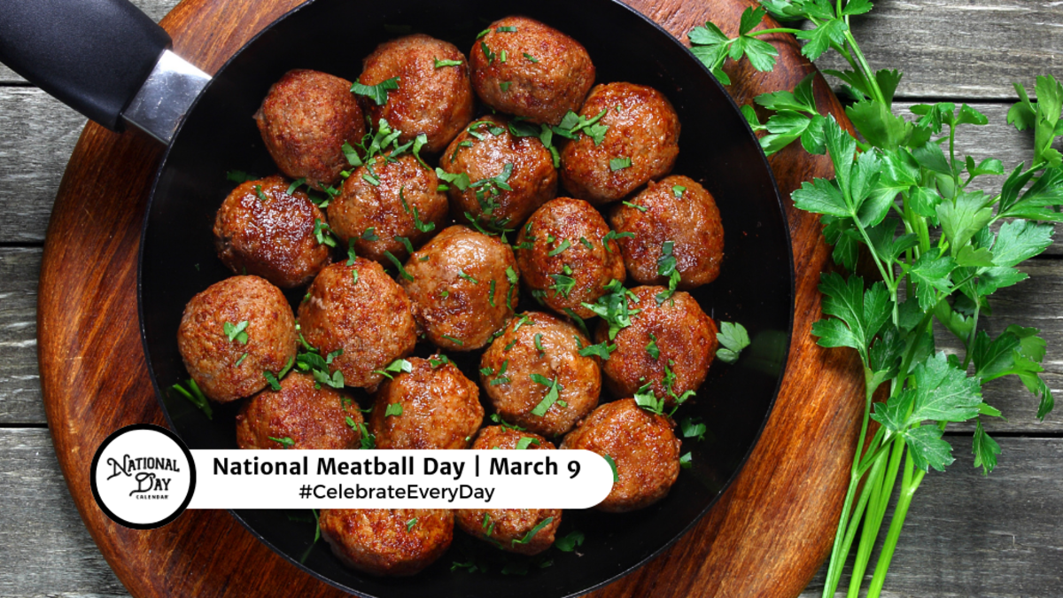 MARCH 9, 2024 NATIONAL GET OVER IT DAY NATIONAL MEATBALL DAY