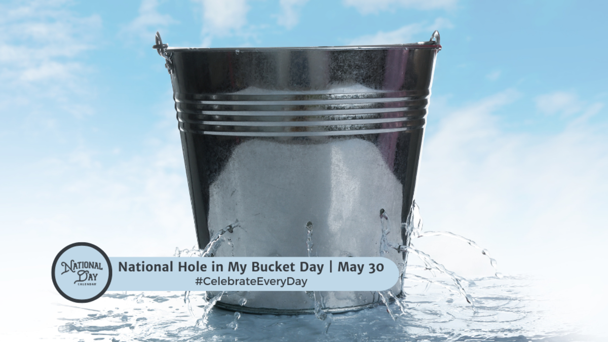 NATIONAL HOLE IN MY BUCKET DAY May 30 National Day Calendar