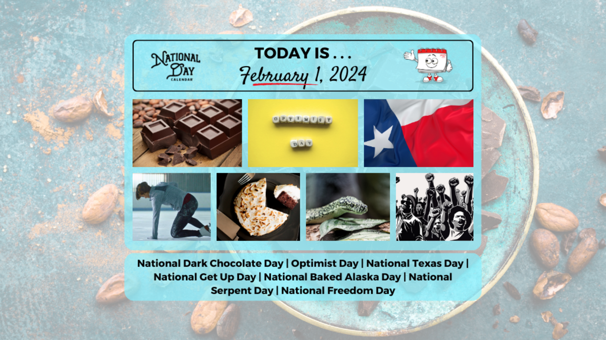FEBRUARY 1 2024 NATIONAL DARK CHOCOLATE DAY NATIONAL GET UP