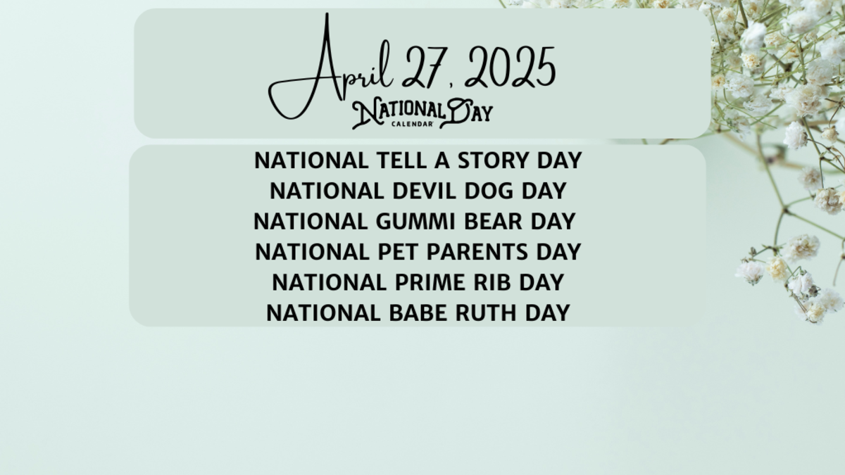 APRIL 27, 2025 NATIONAL TELL A STORY DAY NATIONAL DEVIL DOG DAY