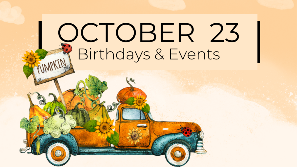 OCTOBER 23 | Birthday and Events - National Day Calendar